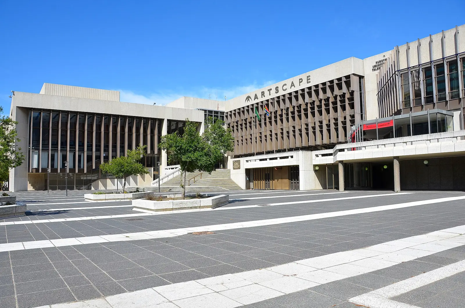 The Artscape Theatre Centre building and forecourt in Cape Town