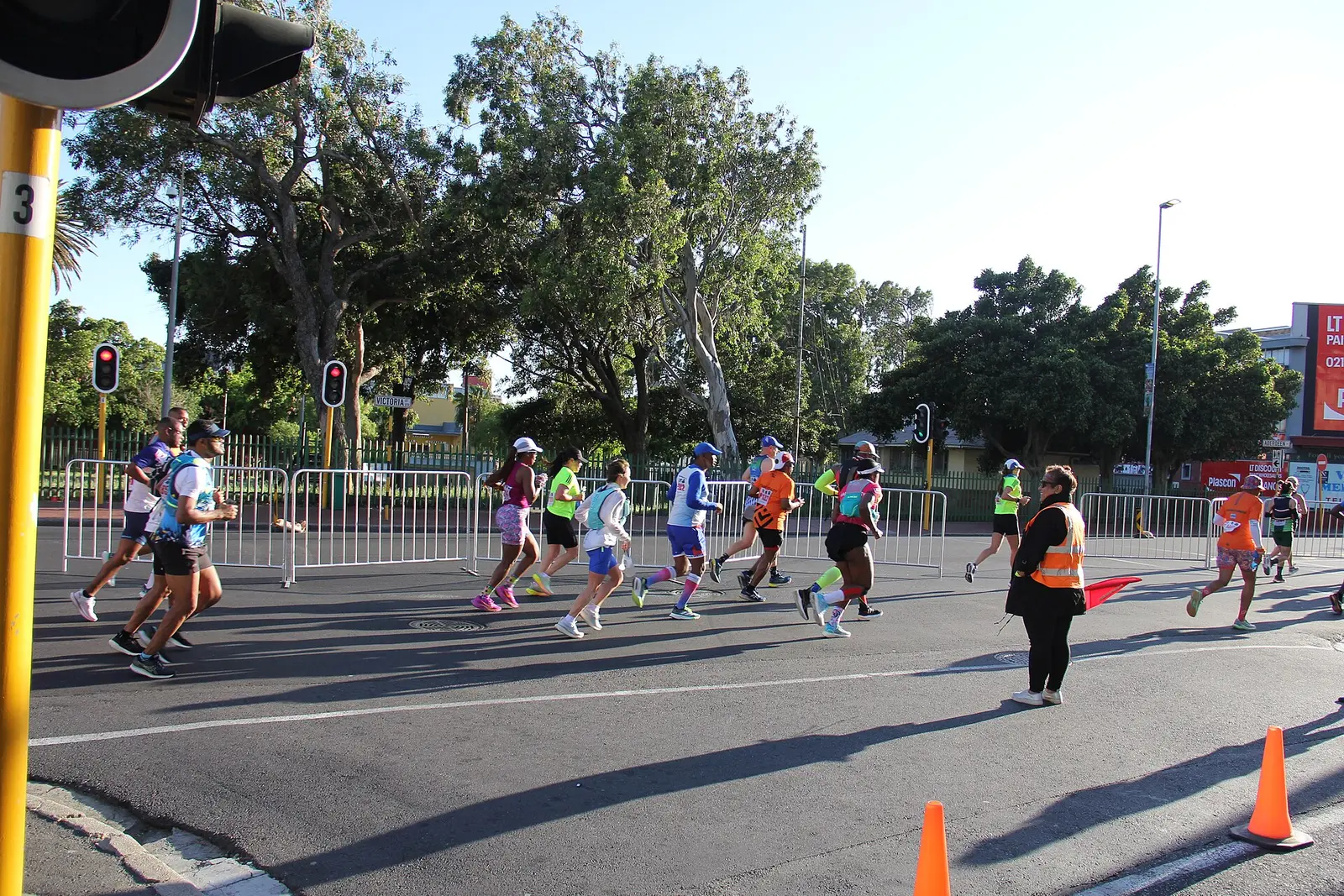 Runners on Victoria Road during the 2024 Cape Town Marathon