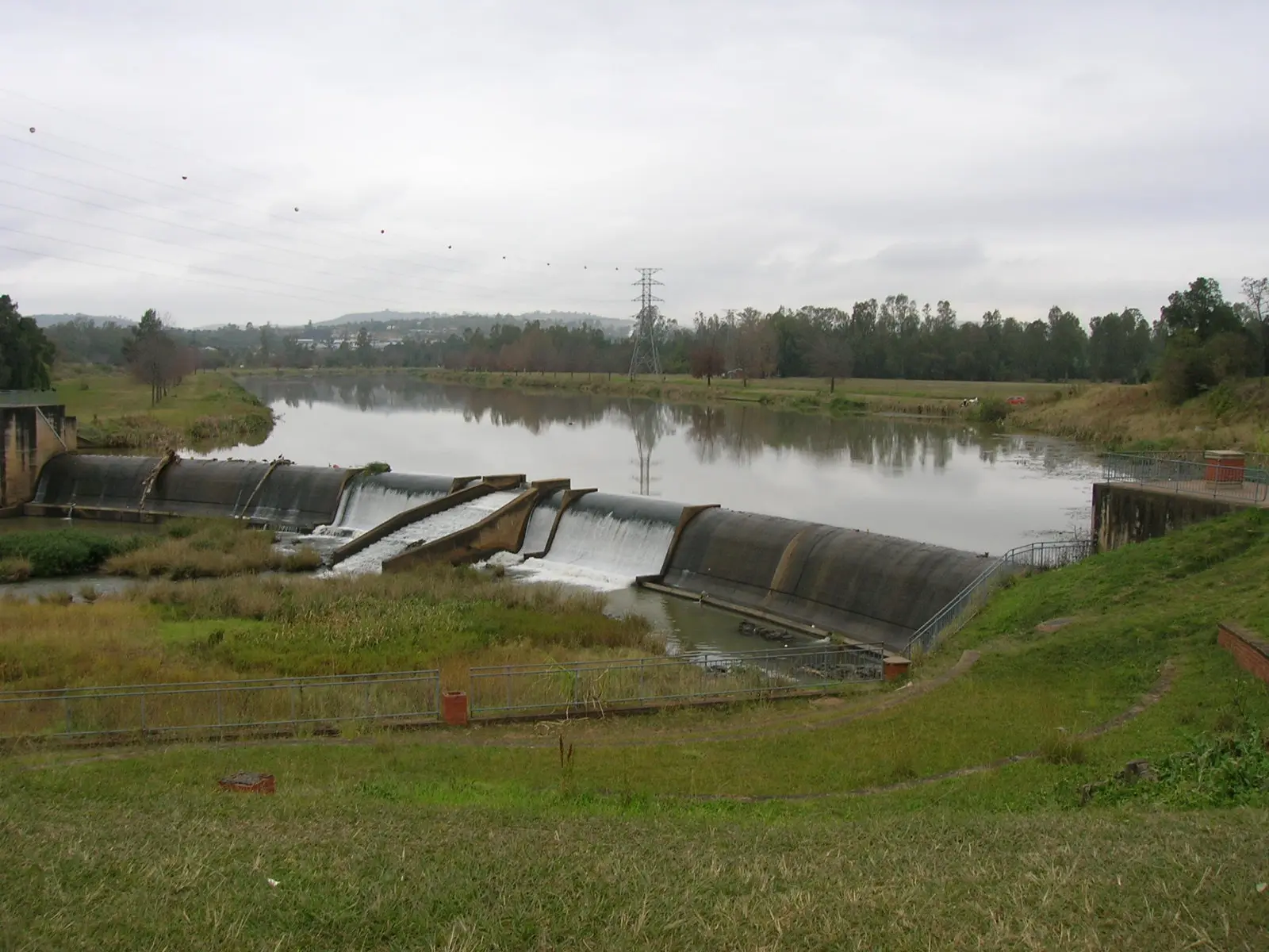 The Msunduzi River weir at Camps Drift in Pietermaritzburg